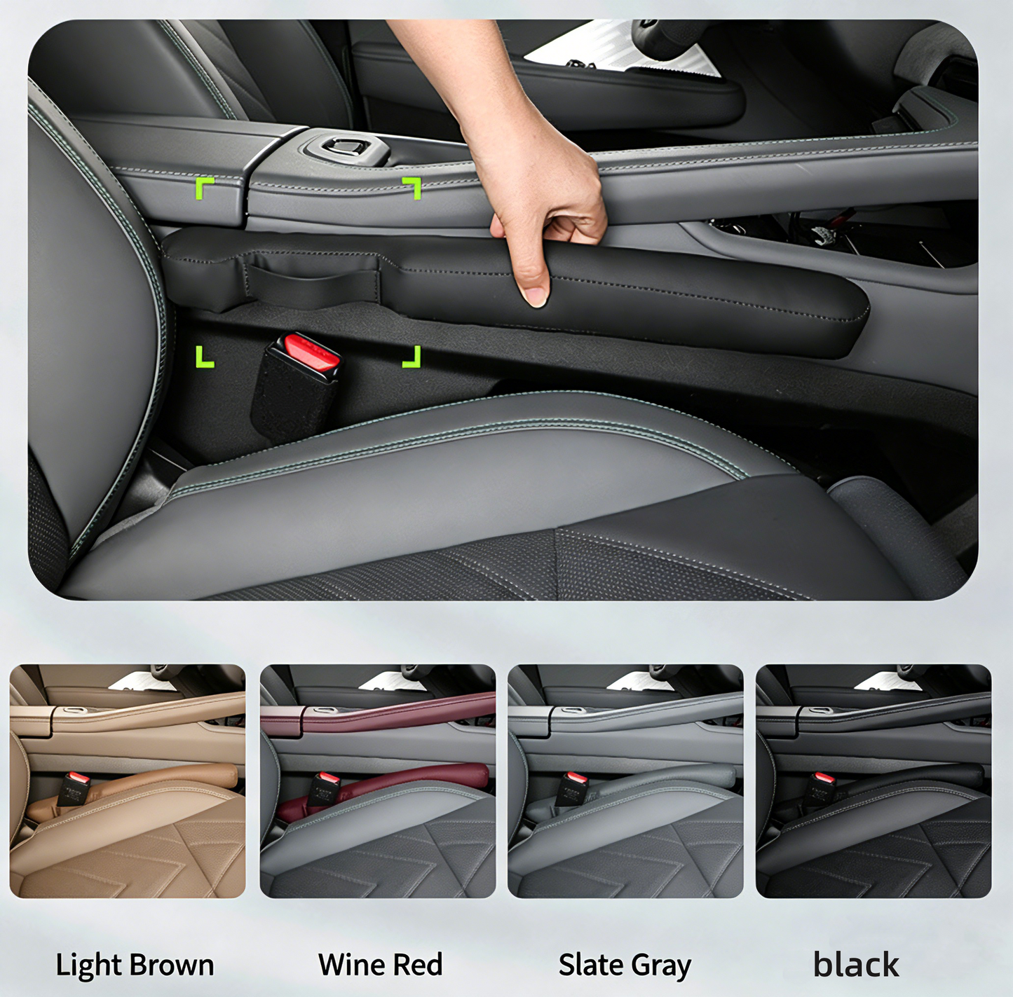 1 Set Leather Car Seat Gap Filler