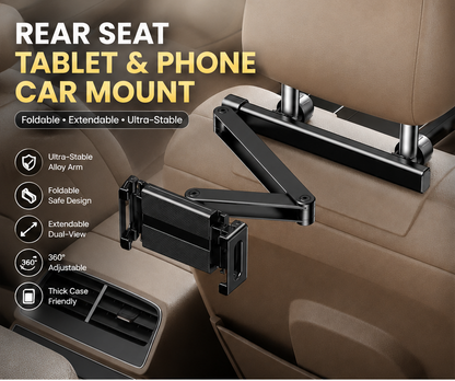 Car Headrest Tablet Holder
