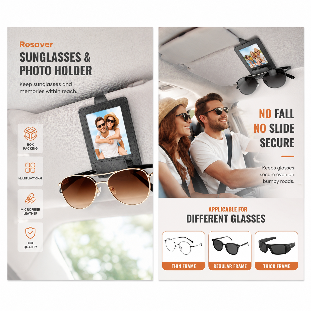 Car Picture Sunglass Holder 2 in 1