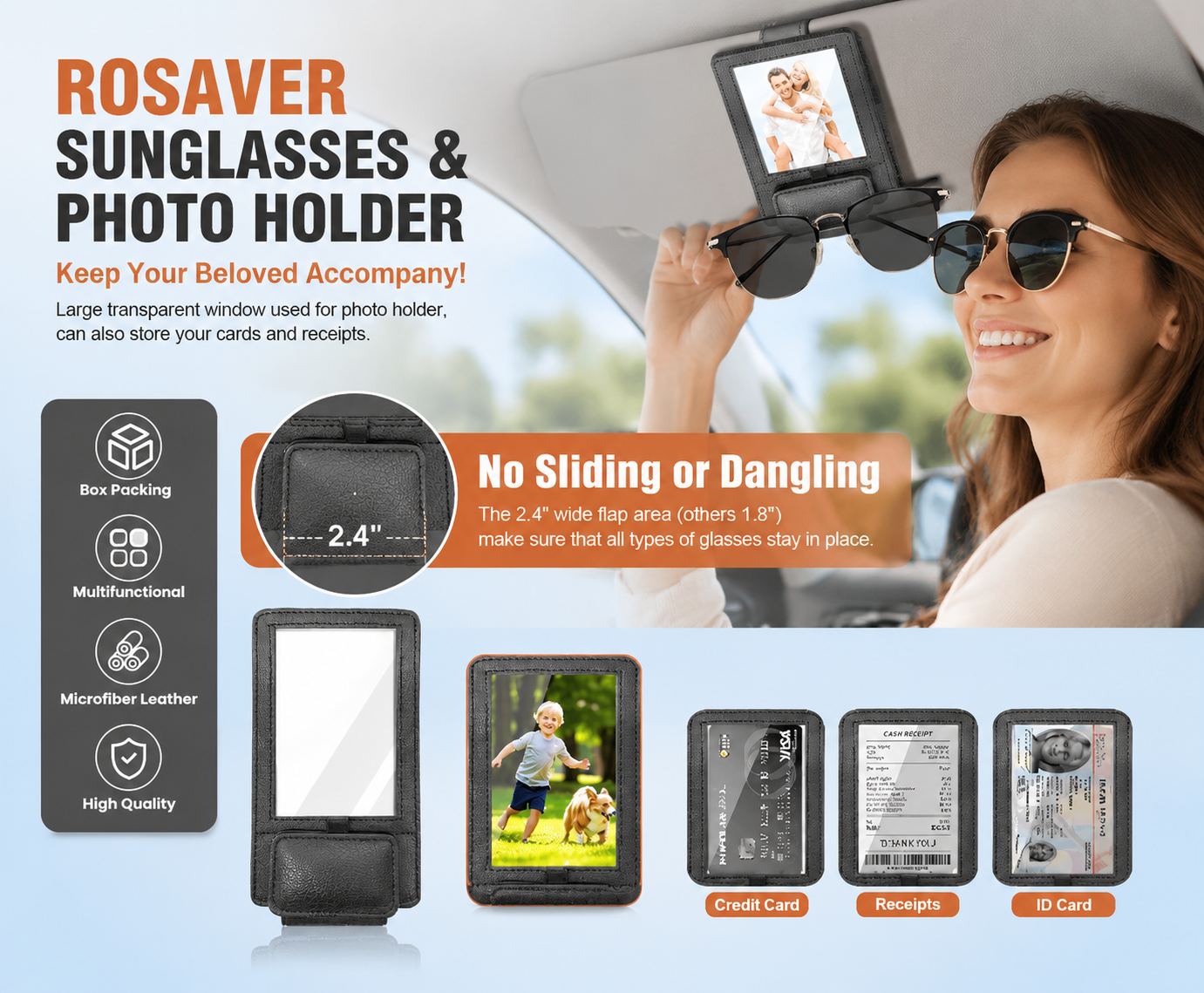 Car Picture Sunglass Holder 2 in 1