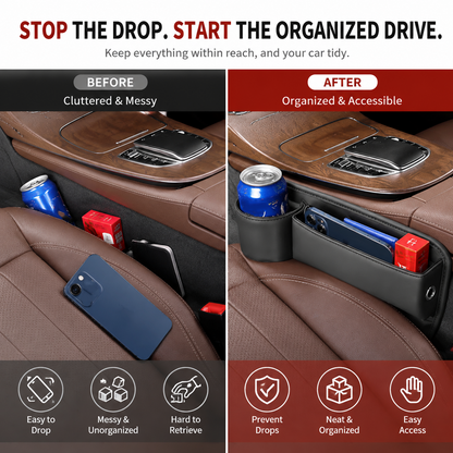 Leather Car Seat Gap Organizer Universal