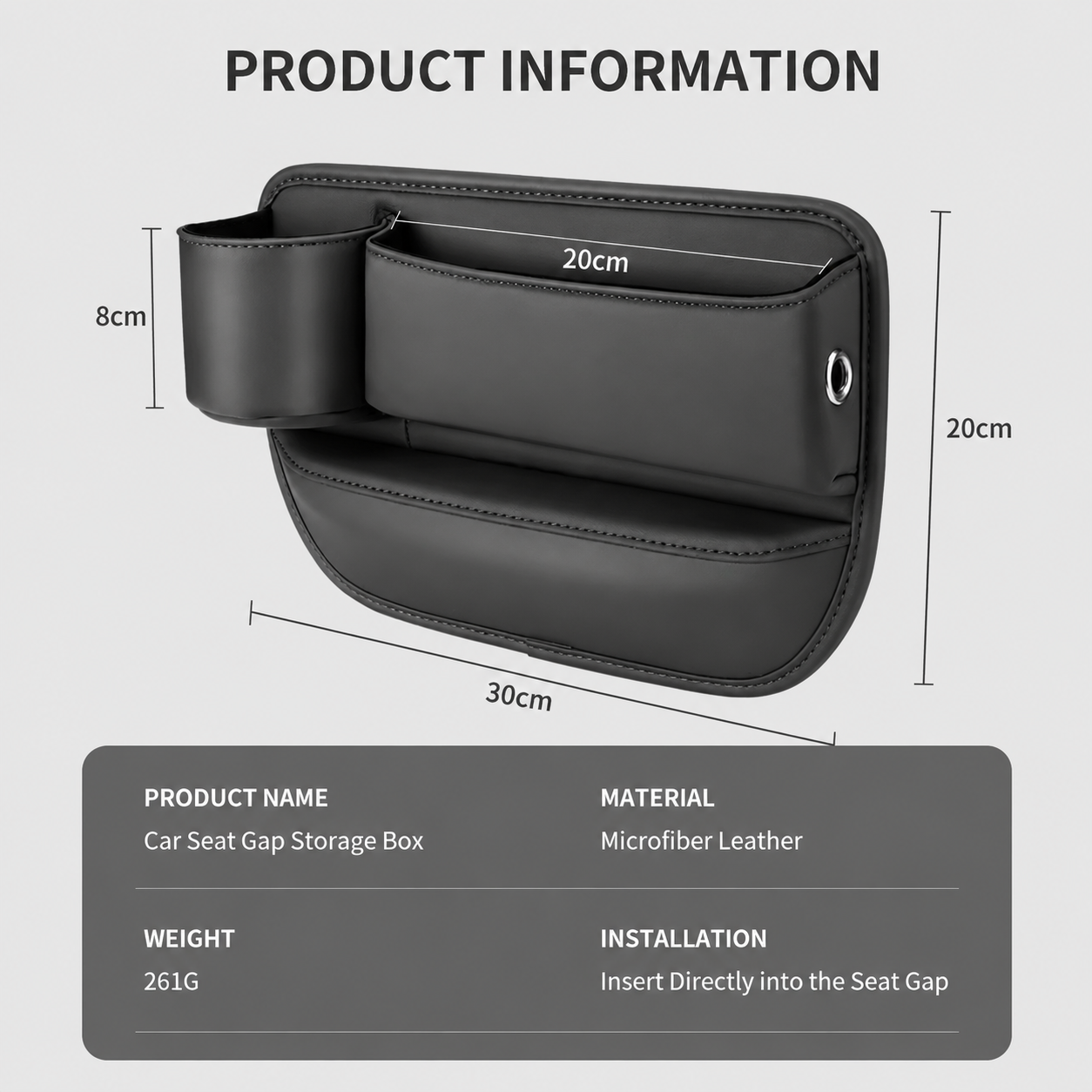 Leather Car Seat Gap Organizer Universal