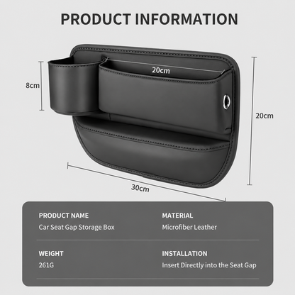 Leather Car Seat Gap Organizer Universal