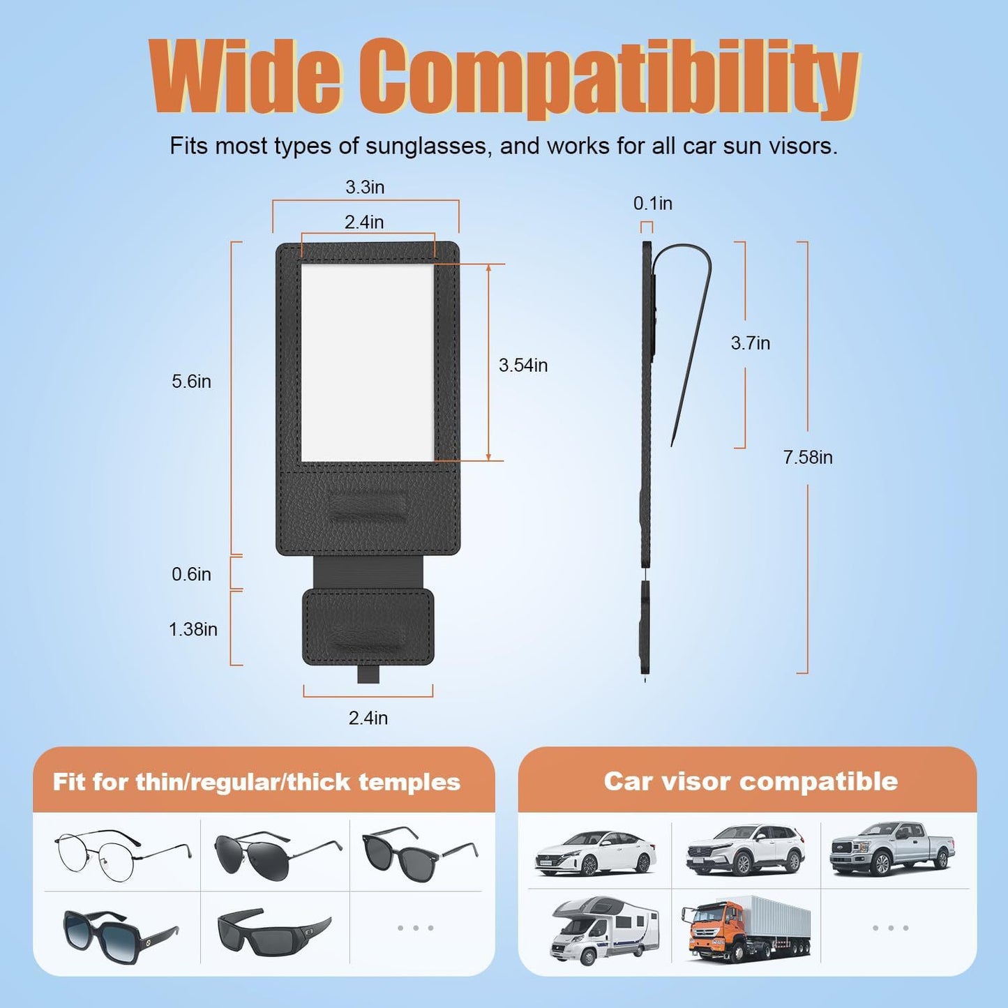 Car Picture Sunglass Holder 2 in 1