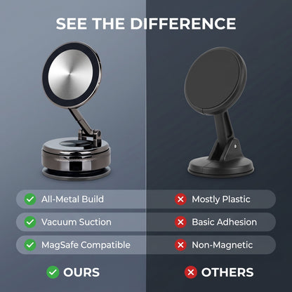 Metal Magnetic Car Phone Holder with Nano Gel Vacuum Suction Cup