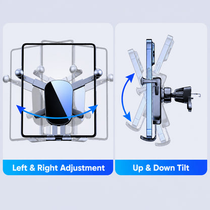 Foldable Mobile Phone Holder for Car Air Vent with Screw-Lock Hook