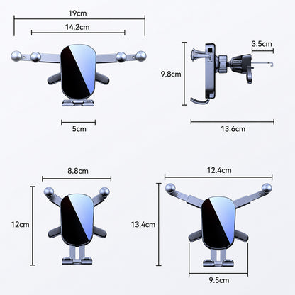 Foldable Mobile Phone Holder for Car Air Vent with Screw-Lock Hook