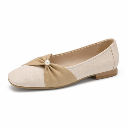 Women’s Summer Low-Cut Flat Shoes with Bow Detail and Soft Insole