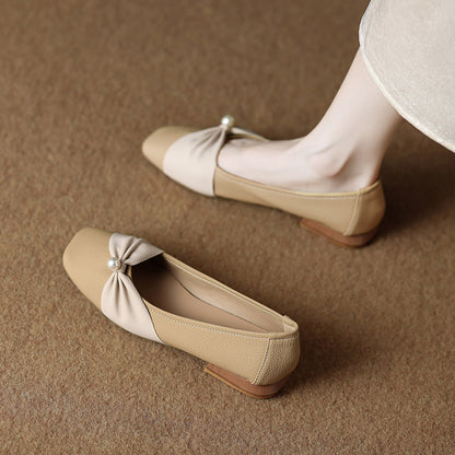 Women’s Summer Low-Cut Flat Shoes with Bow Detail and Soft Insole