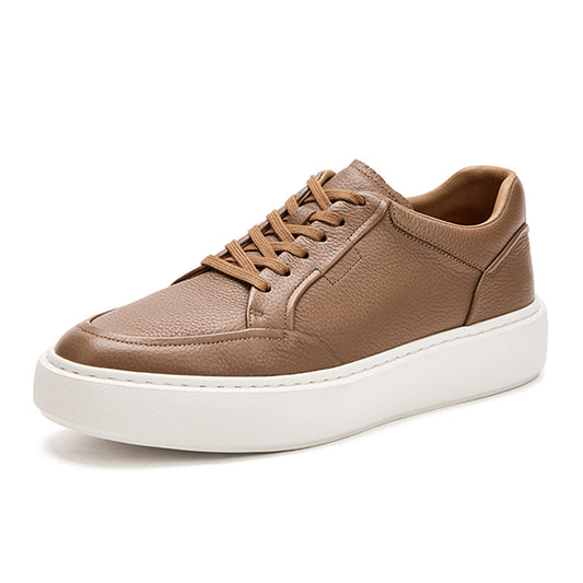 Men’s Casual Deerskin Trainers with 4 cm Sole