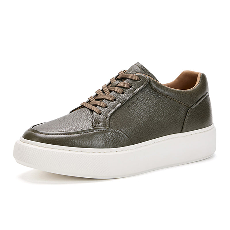 Men’s Casual Deerskin Trainers with 4 cm Sole