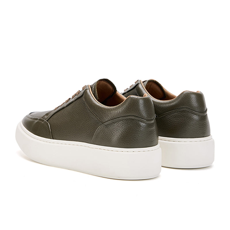 Men’s Casual Deerskin Trainers with 4 cm Sole