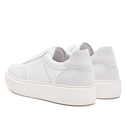 Men’s Leather Platform Trainers with Brogue Detail