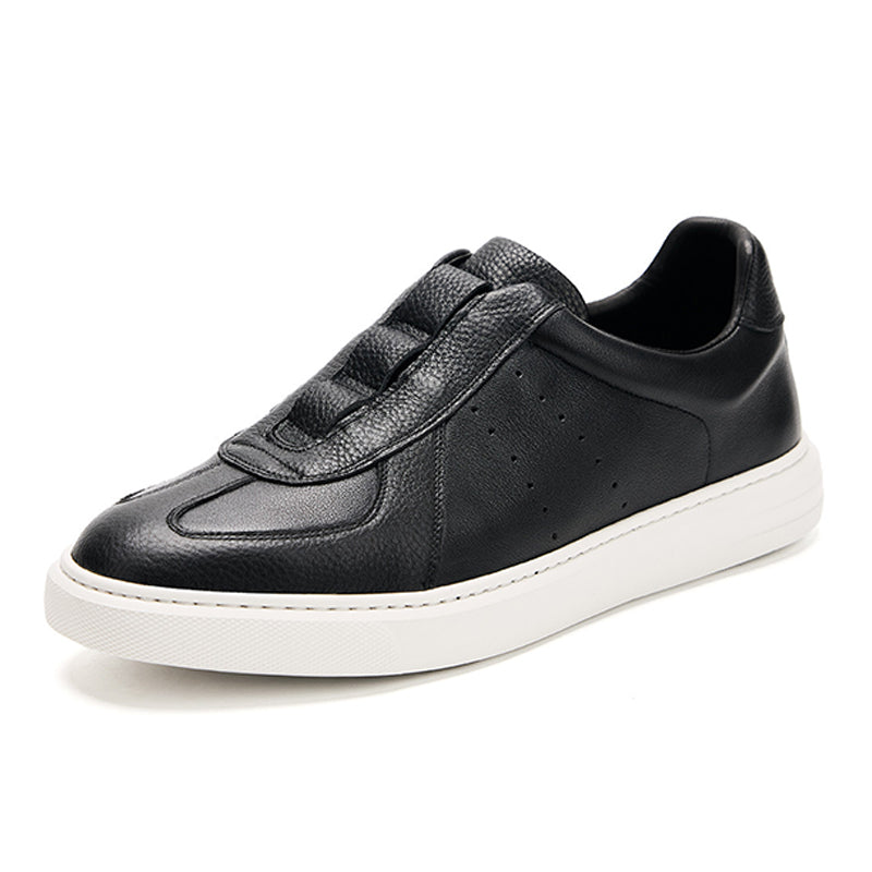 Men’s Low-Top Leather Trainers with EVA Sole