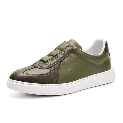Men’s Low-Top Leather Trainers with EVA Sole