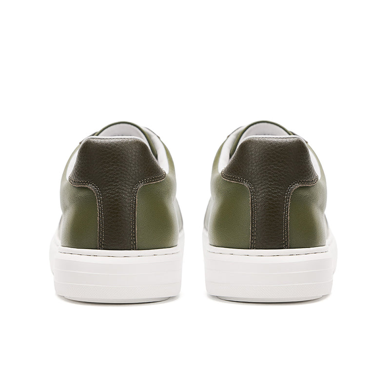 Men’s Low-Top Leather Trainers with EVA Sole