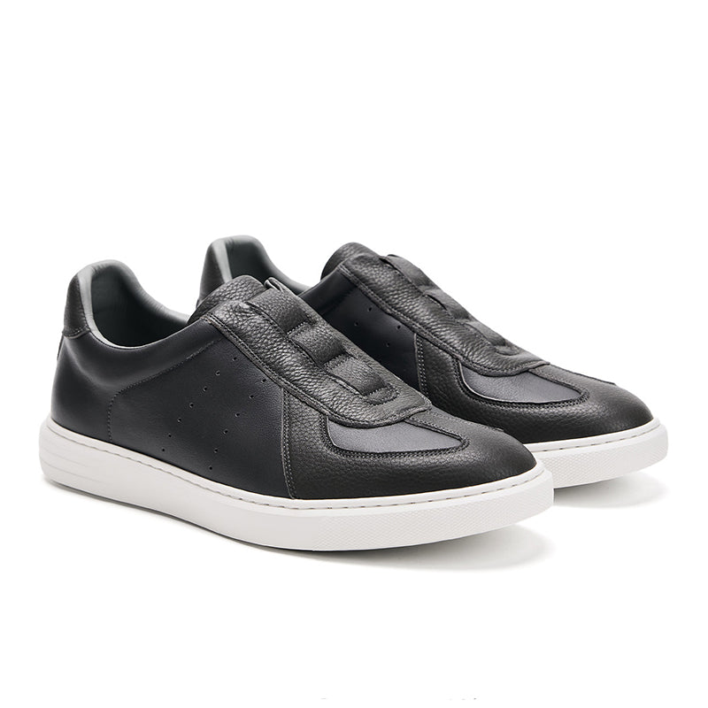 Men’s Low-Top Leather Trainers with EVA Sole
