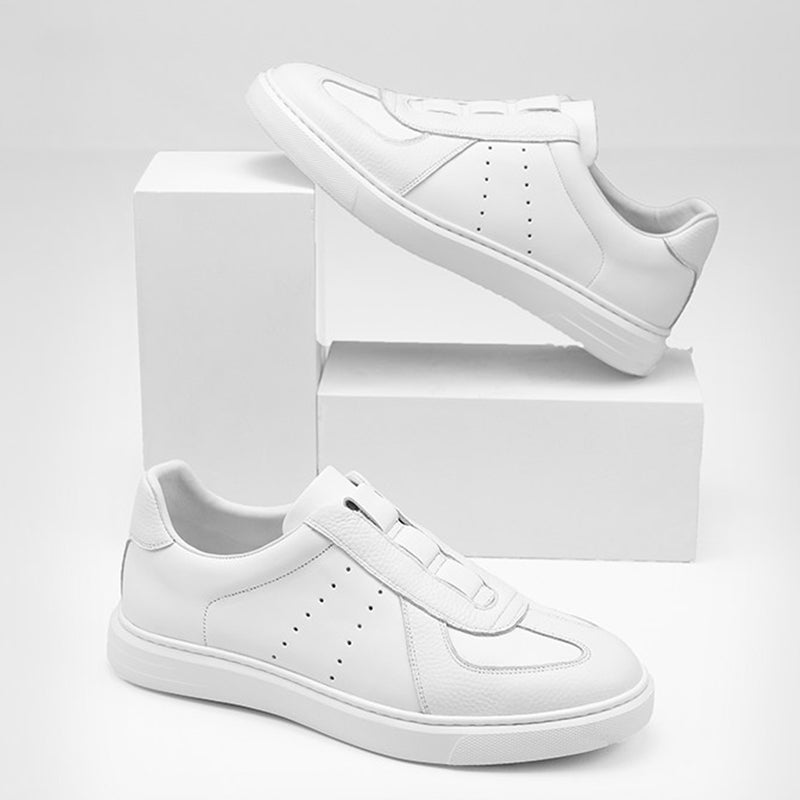 Men’s Low-Top Leather Trainers with EVA Sole