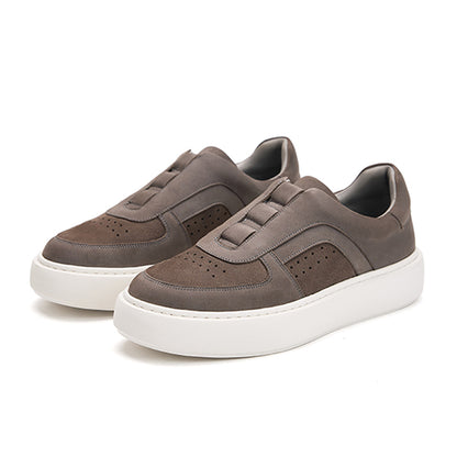 Men’s Perforated Leather Slip-On Casual Shoes