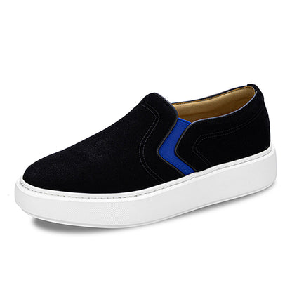 Men’s Suede Slip-On Trainers with Elastic Panels