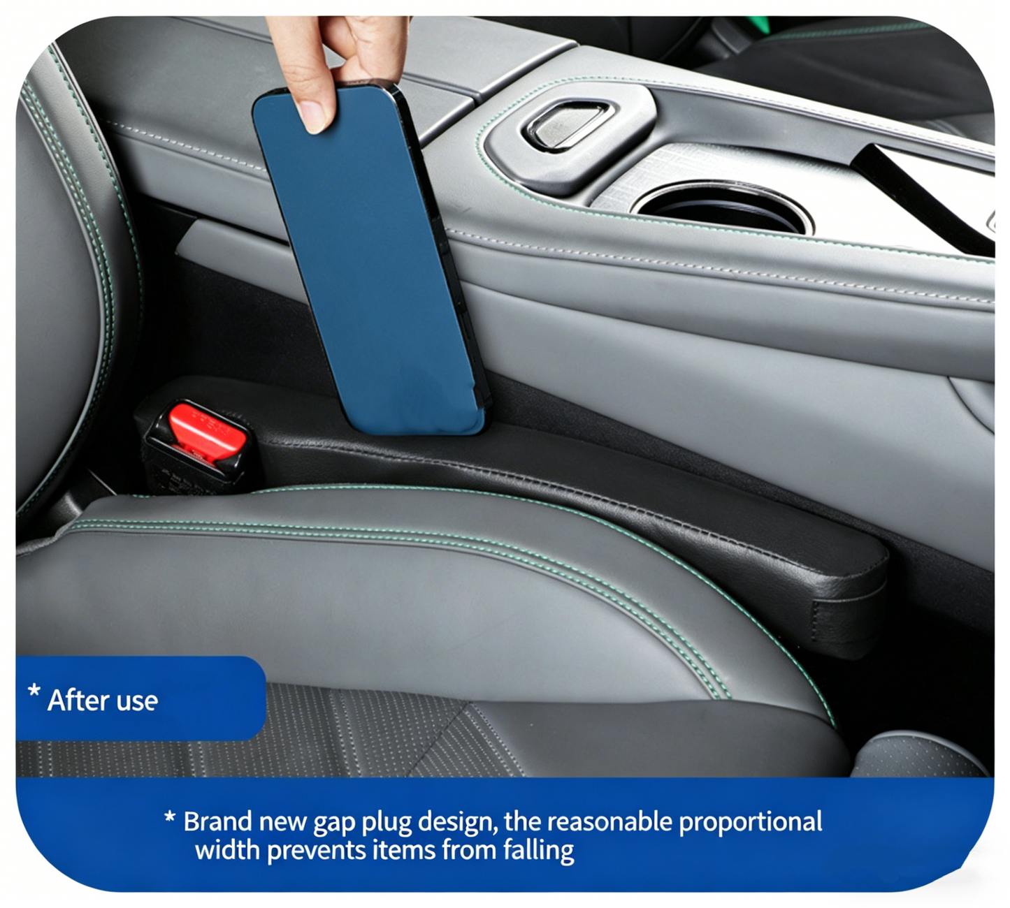 1 Set Leather Car Seat Gap Filler