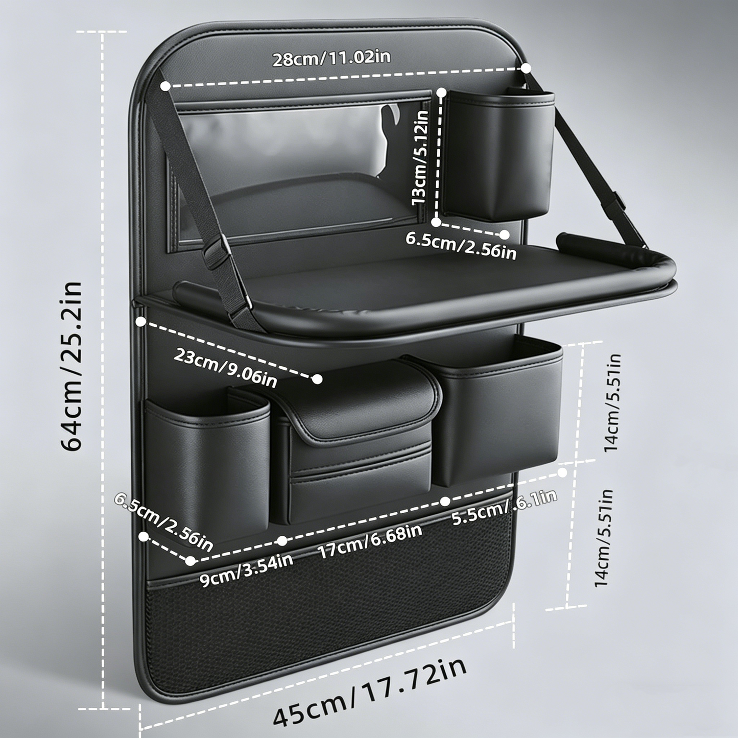 Car Seat Back Storage Bag with Table