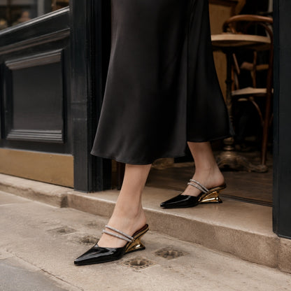 Women’s Pointed Toe Wedge Mule Sandals