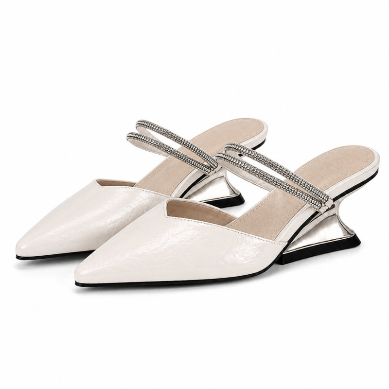 Women’s Pointed Toe Wedge Mule Sandals