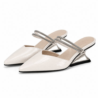 Women’s Pointed Toe Wedge Mule Sandals