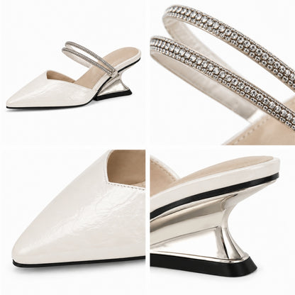 Women’s Pointed Toe Wedge Mule Sandals