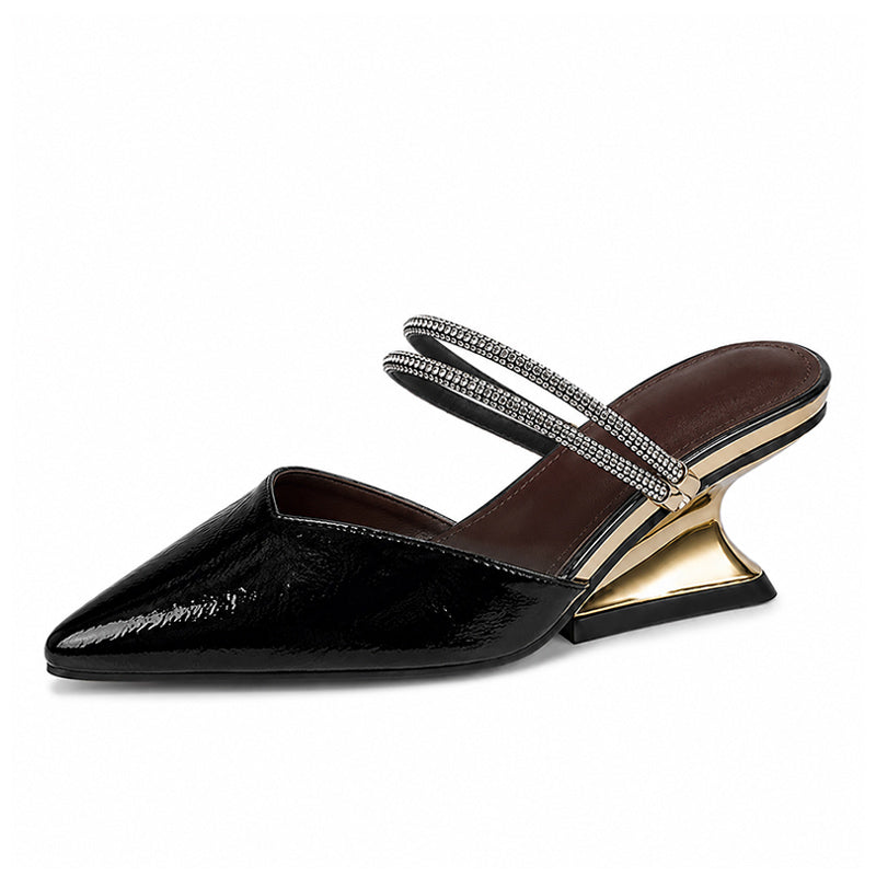 Women’s Pointed Toe Wedge Mule Sandals