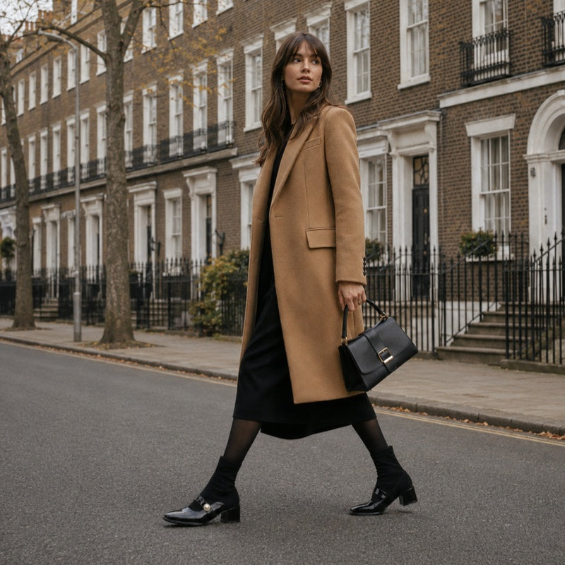 Women's Patent Leather-Toe Block-heel Martin Boots