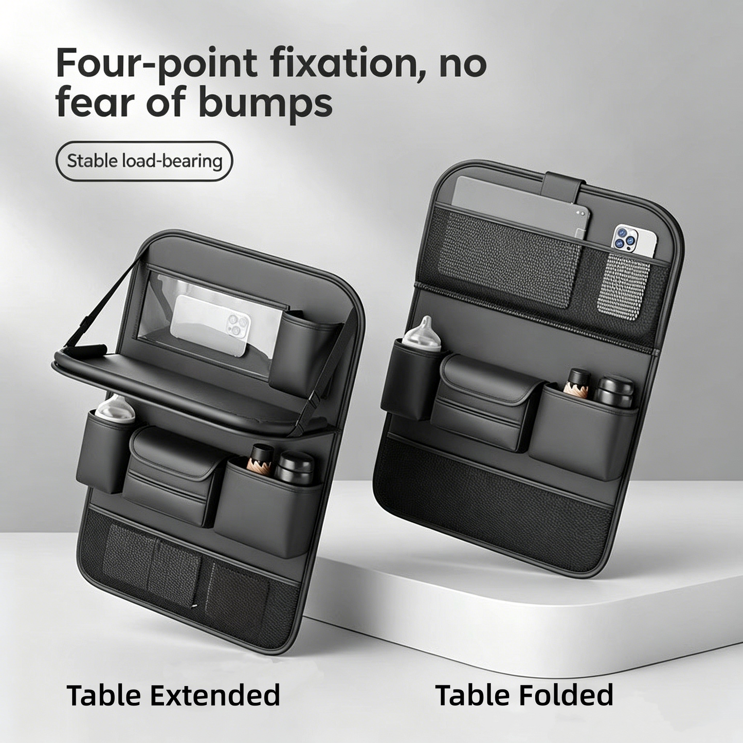 Car Seat Back Storage Bag with Table